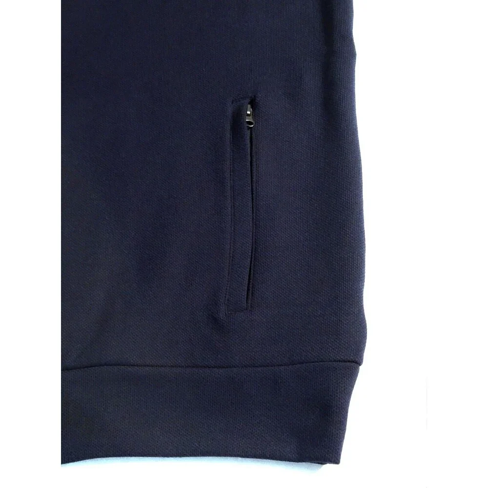 32 Degrees Mens XL Full Zip Stretch Hoodie Midweight Textured Jacket Pocket Blue